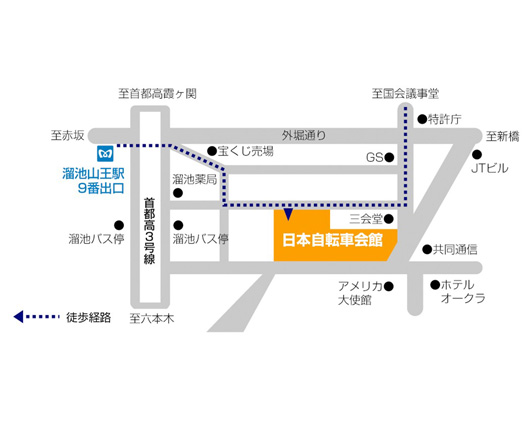 日本自転車会館地図